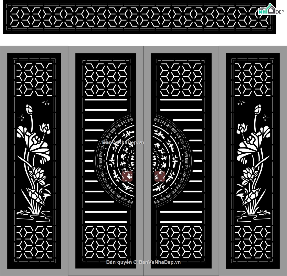 hoa sen cnc,cnc cổng hoa,cổng hoa sen